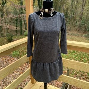 Ann Taylor Loft drop waist gray Dress